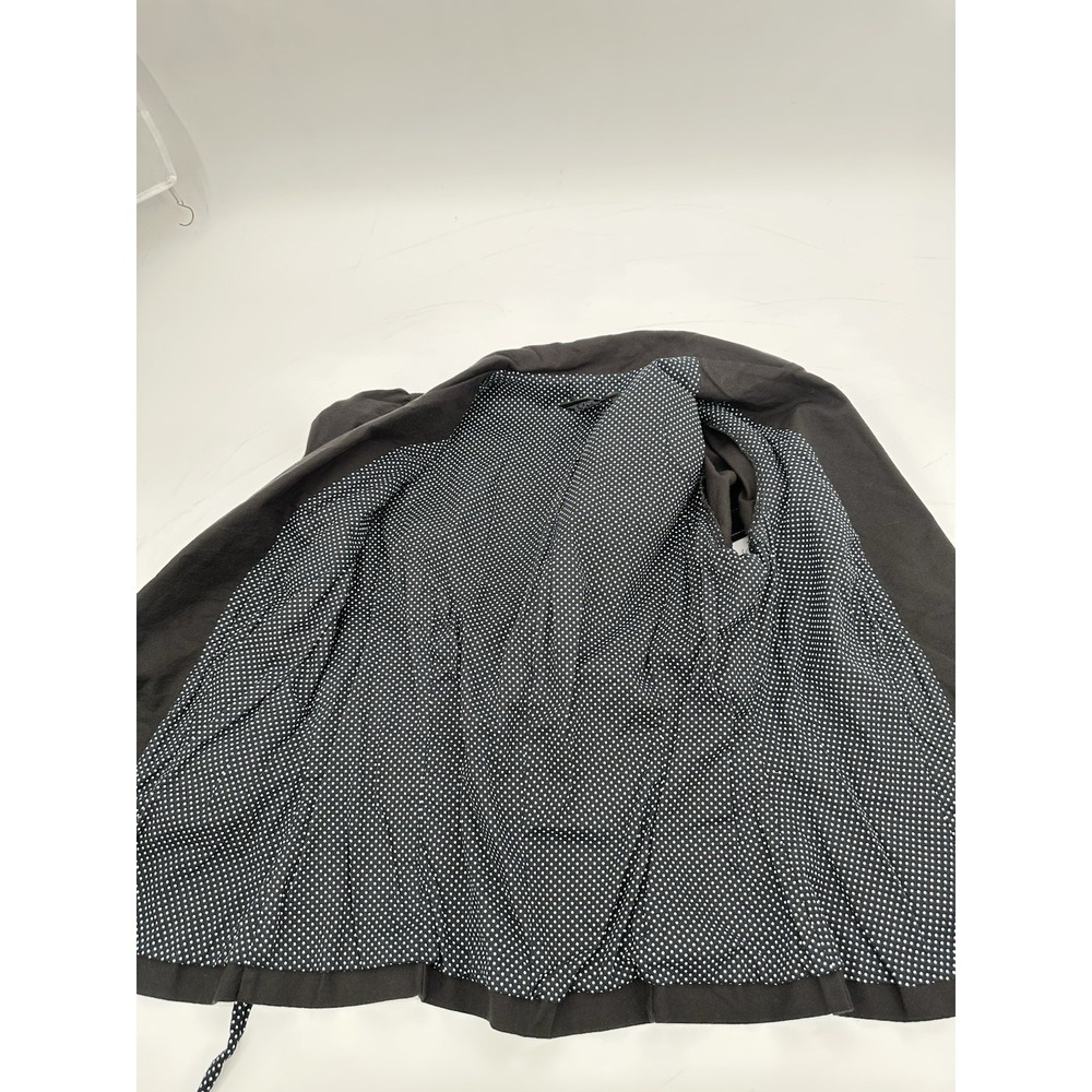 Stoosh Casual Black Dark Academia Office Core Y2K Tie Waist Blazer Jacket M - Picture 9 of 11